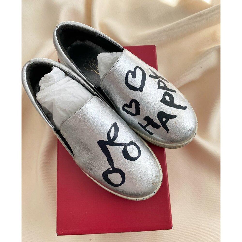 ** KIDS ** Bonpoint "Happy" Sneakers in Silver, size 31 ** AS IS ** - Picture 6 of 11